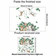 1PC Phim Hoạt Hình Voi Khỉ Dây Leo Lá Chuối Dán Tường Cho Phòng Ngủ Trẻ Em, Cạnh Giường, Trang Trí Mẫu Giáo Giấy Dán Tường Tự Dính, Miếng Dán Tường, Miếng Dán Cho Trẻ Em - Nhiều màu - Xem 7