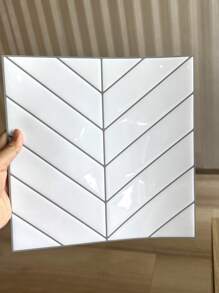 Geometric Chevron Peel & Stick Wall Tile Decals - Modern Minimalist Home Decor With Fresh Color.Waterproof And Anit-Oil Wall Paper.Stick On Tiles