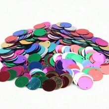 15mm Round Sequins Side Hole Loose Cup Sequin 1.5cm AB Mix Color Paillettes For Jewelry Making Diy Sewing Garment Craft Wedding Dress Decor 20g 210pcs