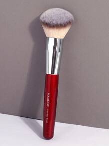 MAANGE 1pc Finger Foundation Make-Up Brush, Liquid Makeup Brush, Super Soft, Professional Makeup Tool, Red Bar Silvery Tube Suitable For Daily Facial Makeup,Foundation Brush,Concealer Brush,Blush Brush,Contour Brush,Blush Brush,Bronzer Brush,Powder Brush,Foundation Brush,Blush Brush - Red - View 4