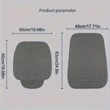 2 pièces Housse de siège de voiture universelle, protecteur de coussin avant et arrière en lin pour tapis de protection de dossier de siège pour l'intérieur d'une voiture, un camion, un SUV, une fourgonnette (1 housses pour siège avant et 1 housses pour dossier)