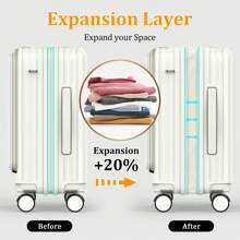 Joyway - 4個行李套裝PC硬殼旋轉行李箱 -（可擴展的20英寸，24英寸）28英寸，此為審查行李箱