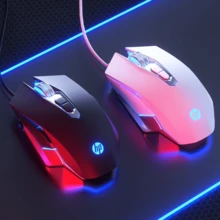 HP M220 Gaming Mouse Wired Silent Gaming Internet Cafe Mechanical Metal Programmable Macro Key Eat Chicken LOL Laptop Desktop USB Office - White Mute - View 4