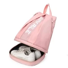 1pc Sports Training Bag, Swimming Gym Backpack, Large Capacity Portable Travel Shoulder Bag, Outdoor Beach Drawstring Backpack, Lightweight School Bag, With Individual Shoe Compartments And Side Mesh Pockets, Adjustable Shoulder Strap, Waterproof Fabrics Monogrammed Duffel Bag, Tote Bag, Yoga Organizer, Couple Bag, For Women Men Cycling Camping Work Commuting Climbing Mountaineering Basketball Soccer Baseball Hockey Vacation Bundle Bag - Multicolor - View 7