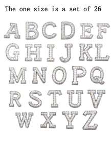 WHICHLIFE 1/26pcs English Alphabet Pearl DIY Clothes Patch (One Size Fits All) - Multicolor - View 3
