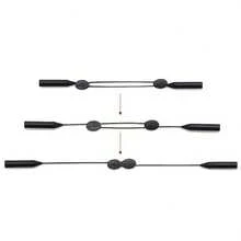 1pc Adjustable Glasses Strap, Silicone Wire Eye Glasses String Adults Anti Slip Eyewear Retainer Sports Elastic Glasses Fashion Glasses Cord Holder - Black - View 9