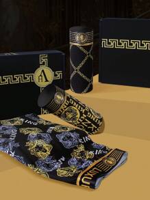 5条/包 奢华字母印花男士内裤 - 黑色 - 查看 8