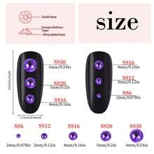 1920pcs / 6 Grids Resin Rhinestones Beads With Wax Pen, Multicolors 2mm 3mm 4mm Non-Hot Fix Flatback Round Jelly Resin Rhinestones For Nail Art Decoration, Face Makeup, DIY Jewelry Craft, Making Accessories, Shoes, Clothes, Bags Nail Charms Nail Gems Nail Supplies