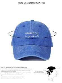 1 件男女通用印花“PERFECTLYIMPERFECT”水洗棒球帽，户外轻便透气可调节防晒棒球帽，适合春季、秋季、旅行、徒步旅行、骑自行车 - 印刷 - 查看 11