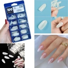 Press On Nails - 白色 - 查看 1