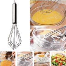 Batedor 30cm Reforçado De Clara Cook Profissional Inox Utensilio De Cozinha Aço 10 polegadas - Prata - Visão 1