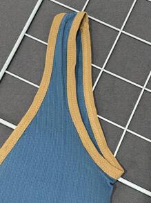 Women Basic Tops - Blue - View 3