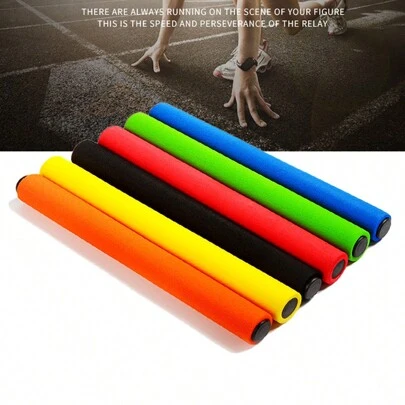 1PC Track Field Relay Batons Sticks Assorted Color Relay Running Race Batons Sticks Foam Relay Running Baton Track & Field Sticks
