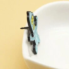 1pc Animated Robot Brooch, Futurama Badge, Personal Accessory- Alloy Humor Pin - One-Of-A-Kind Fashion Accessory For Unforgettable Style Dress Accessories Pin For Clothes Bag Charm School