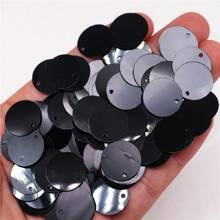 150 piezas 20g Lentejuelas sueltas redondas PVC de 20mm de gran tamaño 2cm con un orificio a un lado para coser, joyería, colgante, adornos para boda, manualidades y accesorios