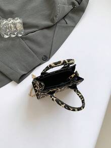 Small Leopard Pattern Hand-Held Mini Bag For Women, Casual Multifunctional Shoulder Crossbody Bag, Versatile Commuter Purse & Bag - Multicolor - View 6