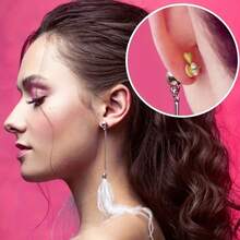 4pcs/2pairs Hypoallergenic Silicone Ear Support Studs - Adjustable Back Earring Supports For Heavy Earrings, Drooping Ears And Sensitive Skin - DIY Friendly And Gentle On Ears