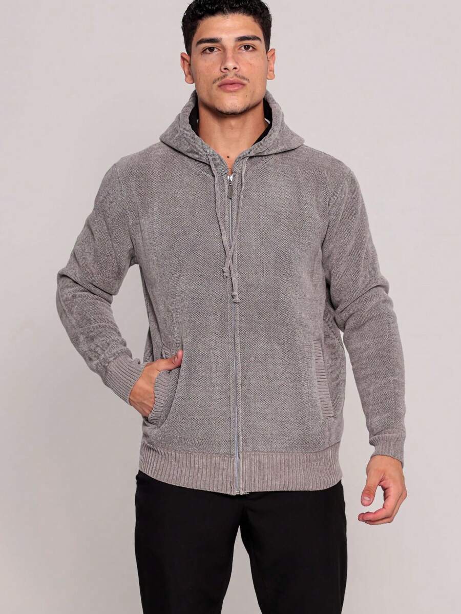 Men Winter Coats - 灰色 - 查看 1