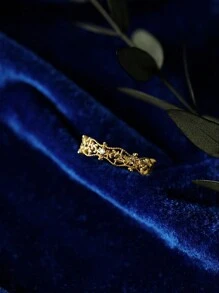 ESBERRY 1入組S925純銀復古宮廷風格女戒指，精美珠寶，情侶約會裝飾，宴會禮物