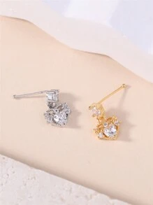 KARYOKO 1 chiếc khuyên mũi hình trái tim CZ đính xương mũi cho phụ nữ, bé gái, đồ trang sức xỏ khuyên mũi dễ thương, đồ trang sức cho ngày lễ tình nhân, mẹ, mẹ, ngày của mẹ, quà tặng - mũi nhọn - Xem 12