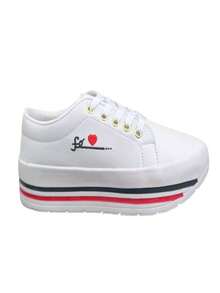 Women Wedge Sneakers - trắng - Xem 3
