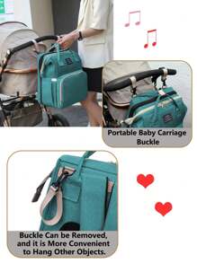 1入組嬰兒尿布袋背包，附換裝站，多功能便攜式防水大容量旅行嬰兒換裝袋，嬰兒物品整理包，適用於男女嬰兒尿布袋，嬰兒淋浴禮物，新生嬰兒必備 - 綠色 - 查看 6