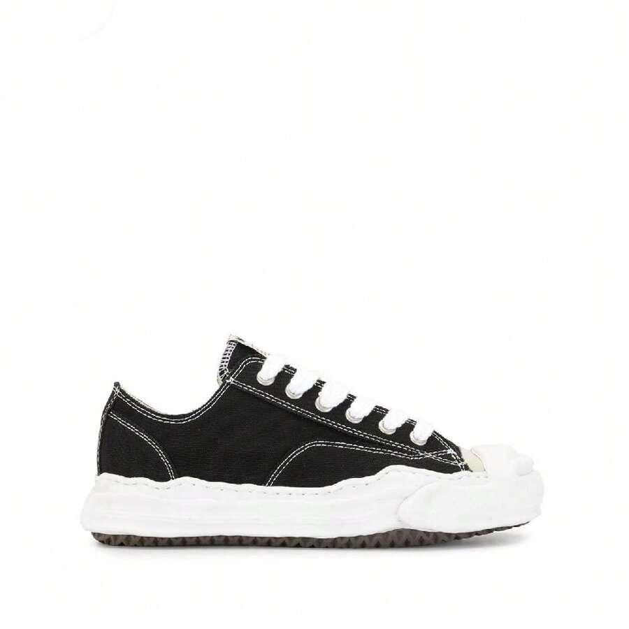 Maison Mihara Yasuhiro Hank Original Sole Canvas Low-Top Sneakers - Black - View 1