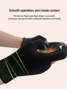 2pcs E-Sports Anti-Sweat Breathable Five-Finger Touchscreen Gaming Gloves, Ultra-Sensitive Game Assist - Multicolor - View 4
