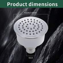 Đầu vòi hoa sen áp suất cao 1 cái với công nghệ PowerBoost - Tận hưởng tia phun mạnh, phạm vi phủ sóng rộng - Đầu phun silicon bền cho trải nghiệm làm sạch tối ưu - Phù hợp phổ biến cho mọi vòi sen, hoạt động dễ dàng ở dòng nước cao và thấp - Phụ kiện phòng tắm cao cấp cho một bản nâng cấp sang trọng - Bạc - Xem 2