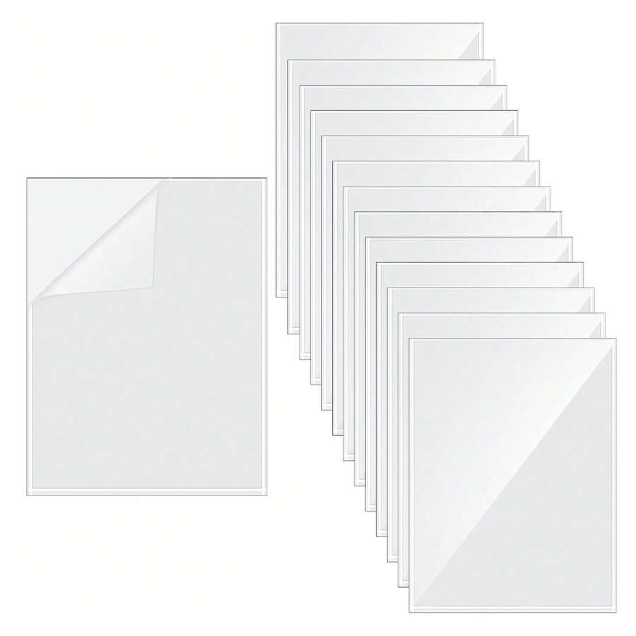 20 Sheets SelfAdhesive Laminating Sheets, 8.3x11.7 Inches Clear