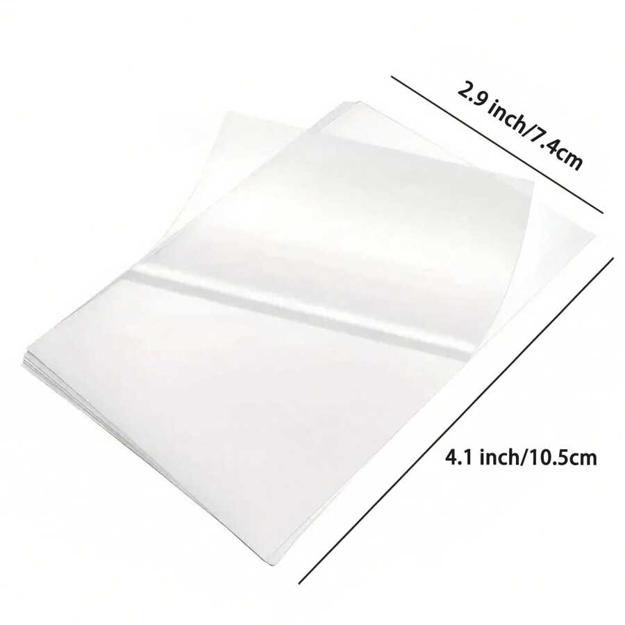 50 Sheets SelfAdhesive Laminating Sheets, 4.1x2.9 Inches Clear Transparent Laminating Sheets No