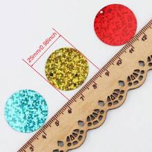 25mm Hologram Laser Duże Cekiny Z 1 Otworem Bocznym PVC Płaskie Okrągłe Luźne Cekiny Paillettes Szycie Rzemiosło DIY Ślub Scrapbooking Biżuteria Wisiorek 20g 120szt