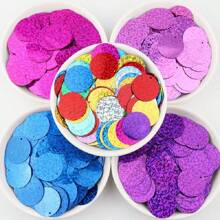 25mm Hologram Laser Duże Cekiny Z 1 Otworem Bocznym PVC Płaskie Okrągłe Luźne Cekiny Paillettes Szycie Rzemiosło DIY Ślub Scrapbooking Biżuteria Wisiorek 20g 120szt
