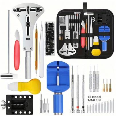 147pcs Watch Repair Kit With Screwdriver, Case Opener & Spring Bar - Ideal For Band Adjustment & Battery Replacement - Perfect Gift For Watch Enthusiasts