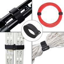 20/50入組可重複使用的綁緊電纜帶，鉤環式電纜綁帶，適用於自行車、汽車記錄儀，綁緊電線 - 黑色 - 查看 11