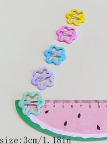 20 peças Grampos de cabelo de dopamina floridos coloridos fofos para meninas, presente ideal para acessórios Y2K de férias de cabelo