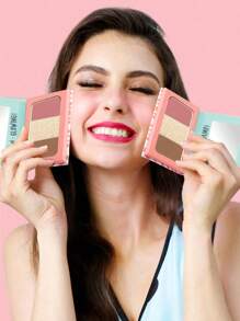 Misslyn 三合一修容彩妆盘，包含高光、腮红和鼻影，打造立体面部轮廓，提升女性面部美感。 - 7n - 查看 7