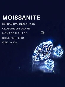 1 đôi Bông tai đá quý Mozambique, Hoa tai nữ bằng bạc 925, Trang trí trang sức, Ngày của Mẹ/Ngày lễ tình nhân/Đám cưới/Kỷ niệm/Quà tặng sinh nhật kèm giấy chứng nhận - Bạc - Xem 10