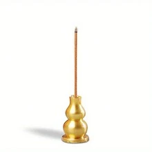 5 chiếc Hộp đựng nhang bầu mini, Lư hương bằng kim loại hợp kim, Đồ trang trí thủ công cho Spa, Yoga, Thiền, Trang trí nhà cửa, Trang trí phòng, Quà tặng (Không bao gồm nhang) - Nhiều màu - Xem 2