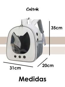 CT9467 1 Pieza Mochila Transportadora Para Mascota - Beis - Ver 4