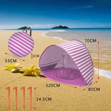 Children's Portable Beach Tent With Quick Opening Sun Umbrella And Water Play Tent For Convenient And Fast Storage - Multicolor - View 9