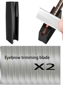 Set de 3 piezas que incluye: Lápiz de cejas negro, Sacapuntas (1 pieza de sacapuntas y 2 piezas de cuchillas de repuesto), Herramienta recortadora de cejas con boca de pato, Lápiz de cejas impermeable y removible, Adecuado para principiantes y profesionales, Maquillaje, Económico, Decoración de habitación, Tocador, Viaje, Dormitorio, Accesorios de maquillaje