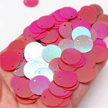 25mm Holographic Laser Sequins, Single Hole, Flat Round PVC Loose Sequins, Suitable For Sewing Crafts DIY, Wedding Scrapbooking, Jewelry Pendants, 20g, 120pcs - Multicolor - View 25