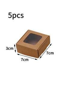 5入組/10入組迷你禮品紙盒，設有透明展示窗，適用於烘焙糖果、巧克力包裝、珠寶展示、婚禮禮盒和洗手皂盒 - 紙本 - 查看 14