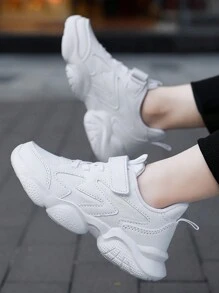 Children's Sports Shoes, White Leather Shoes For Boys And Girls Including Toddlers And Big Kids - White - View 10