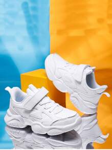 Children's Sports Shoes, White Leather Shoes For Boys And Girls Including Toddlers And Big Kids - White - View 4