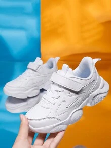 Children's Sports Shoes, White Leather Shoes For Boys And Girls Including Toddlers And Big Kids - White - View 5