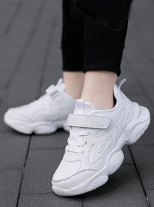 Children's Sports Shoes, White Leather Shoes For Boys And Girls Including Toddlers And Big Kids - White - View 11