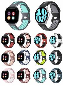 COOLIA 1入組矽膠運動錶帶，適用於Garmin Active5/Vivomove Trend/Vivoactive 5/Venu SQ2/Vivomove Sport/Venu 2 Plus/Approach S40/Forerunner 158/Forerunner 55/Venu/Venu SQ/Vivomove3/Vivoactive3 Music/VivoMove Luxe/VivoMove Style/Vivomove/Vivomove HR Sport/Vivoactive3/Vivoactive3 Music/Forerunner245/Forerunner245music/Forerunner645/Forerunner645music。適用於Galaxy Watch 6 5 4 Band 40mm 44mm/Galaxy Watch 6 4 Classic 43mm 47mm 46mm 42mm/Watch 5 Pro 45mm/Watch 3 Band，Active 2 Band。適用於Watch GT3 42mm/Watch GT2 42mm/Watch 2。適用於Honor Watch SE/Honor MagicWatch2 42mm。適用於Amazfit Active/GTR Mini/Bip3 Pro/Bip3/GTS4 Mini/GTS 3/GTS 2e/GTS 2mini/GTS 2/Pop Pro/Pop/BIP U/GTR 42MM/GTS/BIP/BIP Lite/Bip 1S/ZEPP E/GTS4/GTS4min。適用於其他20mm的男女手錶帶，大碼 - 20mm-Large - 查看 12