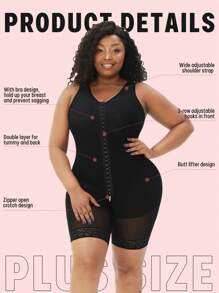 larrycard One Piece Butt Lifter Plus Size Shapewear Women Postpartum Recovery Compression Tummy Control Garment Shapewear